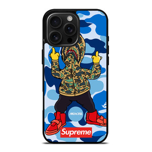 BATHING APE SUPREME SHARK CAMO iPhone 16 Pro Max Case Cover BATHING APE SUPREME SHARK CAMO iPhone 16 Pro Max Case Cover