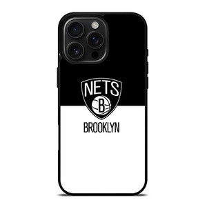 BROOKLYN NETS NBA BLACK WHITE iPhone 16 Pro Max Case Cover BROOKLYN NETS NBA BLACK WHITE iPhone 16 Pro Max Case Cover