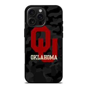 CAMO OKLAHOMA SOONERS LOGO iPhone 16 Pro Max Case Cover