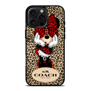 COACH MINNIE MOUSE LEOPARD iPhone 16 Pro Max Case Cover COACH MINNIE MOUSE LEOPARD iPhone 16 Pro Max Case Cover
