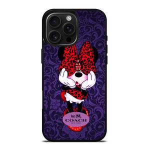 COACH MINNIE MOUSE PURPLE iPhone 16 Pro Max Case Cover COACH MINNIE MOUSE PURPLE iPhone 16 Pro Max Case Cover