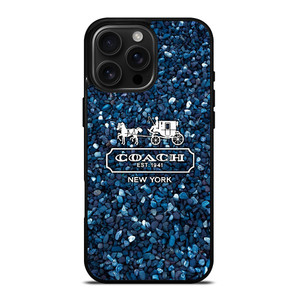 COACH NEW YORK BLUE STONE iPhone 16 Pro Max Case Cover COACH NEW YORK BLUE STONE iPhone 16 Pro Max Case Cover