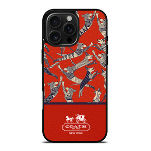 COACH NEW YORK DOG PARTY iPhone 16 Pro Max Case Cover COACH NEW YORK DOG PARTY iPhone 16 Pro Max Case Cover