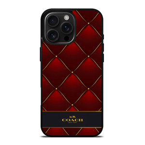 COACH NEW YORK RED GOLD iPhone 16 Pro Max Case Cover