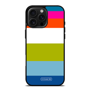 COACH NEW YORK STRIPE 2 iPhone 16 Pro Max Case Cover