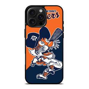 DETROIT TIGERS MASCOT MLB LOGO iPhone 16 Pro Max Case Cover
