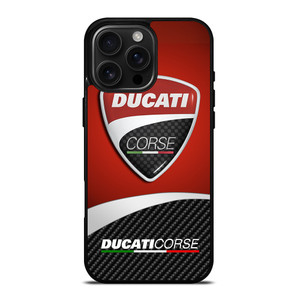DUCATI CORSE LOGO CARBON iPhone 16 Pro Max Case Cover