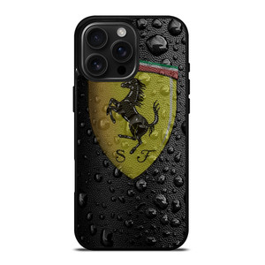 FERRARI DROP WATER BLACK iPhone 16 Pro Max Case Cover FERRARI DROP WATER BLACK iPhone 16 Pro Max Case Cover