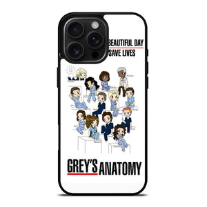 GREY'S ANATOMY ALL CARTOON iPhone 16 Pro Max Case Cover