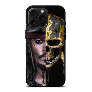 JACK SPARROW PIRATES OF THE CARIBBEAN SKULL iPhone 16 Pro Max Case Cover