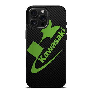 KAWASAKI MOTOR LOGO CARBON iPhone 16 Pro Max Case Cover