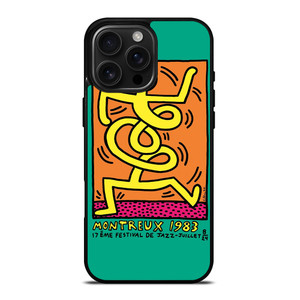 KEITH HARING MONTREUX 1983 iPhone 16 Pro Max Case Cover KEITH HARING MONTREUX 1983 iPhone 16 Pro Max Case Cover