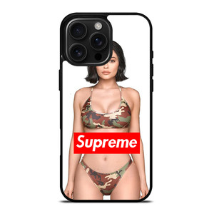 KYLIE JENNER SUPREME CAMO iPhone 16 Pro Max Case Cover