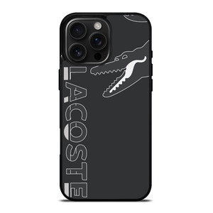 LACOSTE CROCODILE ALL BLACK iPhone 16 Pro Max Case Cover