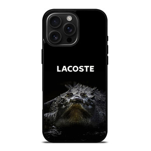 LACOSTE CROCODILE BLACK iPhone 16 Pro Max Case Cover