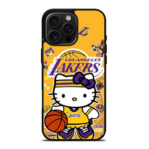 LAKERS HELLO KITTY iPhone 16 Pro Max Case Cover LAKERS HELLO KITTY iPhone 16 Pro Max Case Cover