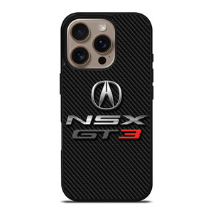 ACURA NSX GT3 LOGO CARBON iPhone 16 Pro Case Cover ACURA NSX GT3 LOGO CARBON iPhone 16 Pro Case Cover