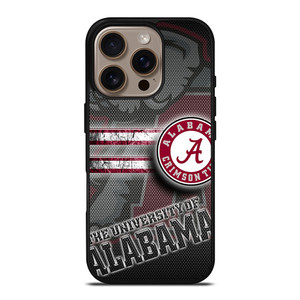 ALABAMA CRIMSON TIDE CARBON iPhone 16 Pro Case Cover ALABAMA CRIMSON TIDE CARBON iPhone 16 Pro Case Cover