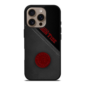ALABAMA CRIMSON TIDE LEATHER iPhone 16 Pro Case Cover ALABAMA CRIMSON TIDE LEATHER iPhone 16 Pro Case Cover