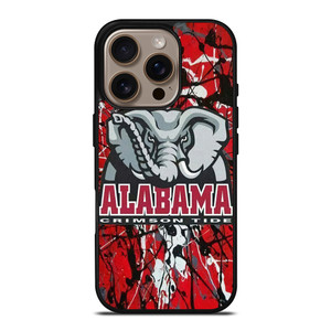 ALABAMA CRIMSON TIDE SPLASHED LOGO iPhone 16 Pro Case Cover ALABAMA CRIMSON TIDE SPLASHED LOGO iPhone 16 Pro Case Cover