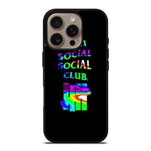 ANTI SOCIAL CLUB UNDEFEATED RAINBOW iPhone 16 Pro Case Cover ANTI SOCIAL CLUB UNDEFEATED RAINBOW iPhone 16 Pro Case Cover