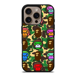 BAPE BABY MILO CAMO iPhone 16 Pro Case Cover BAPE BABY MILO CAMO iPhone 16 Pro Case Cover