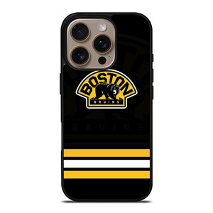 BOSTON BRUINS LOGO STRIPED iPhone 16 Pro Case Cover BOSTON BRUINS LOGO STRIPED iPhone 16 Pro Case Cover