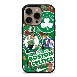 BOSTON CELTICS NBA STICKER BOMB iPhone 16 Pro Case Cover BOSTON CELTICS NBA STICKER BOMB iPhone 16 Pro Case Cover