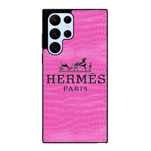 HERMES PARIS PINK LEATHER Samsung Galaxy S22 Ultra Case Cover