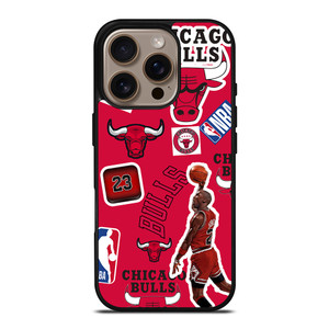 CHICAGO BULLS STICKER BOMB iPhone 16 Pro Case Cover