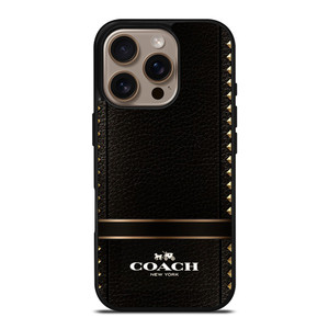 COACH BELT TEXTURE iPhone 16 Pro Case Cover COACH BELT TEXTURE iPhone 16 Pro Case Cover