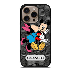 COACH MINNIE MICKEY MOUSE KISS iPhone 16 Pro Case Cover COACH MINNIE MICKEY MOUSE KISS iPhone 16 Pro Case Cover