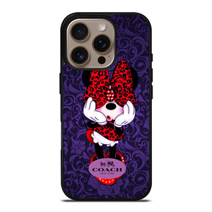 COACH MINNIE MOUSE PURPLE iPhone 16 Pro Case Cover COACH MINNIE MOUSE PURPLE iPhone 16 Pro Case Cover