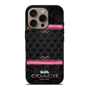 COACH NEW YORK PINK BLACK iPhone 16 Pro Case Cover
