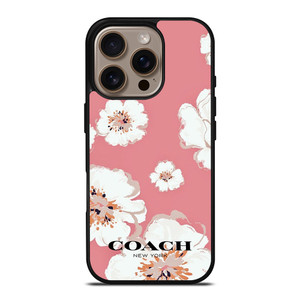 COACH NEW YORK PINK FLOWER iPhone 16 Pro Case Cover
