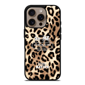 COACH NEW YORK PINK NATION LEPOARD iPhone 16 Pro Case Cover COACH NEW YORK PINK NATION LEPOARD iPhone 16 Pro Case Cover