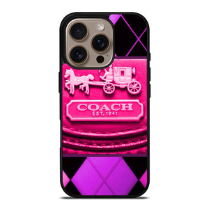 COACH NEW YORK PURPLE PINK LOGO iPhone 16 Pro Case Cover COACH NEW YORK PURPLE PINK LOGO iPhone 16 Pro Case Cover