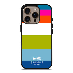COACH NEW YORK STRIPE iPhone 16 Pro Case Cover COACH NEW YORK STRIPE iPhone 16 Pro Case Cover