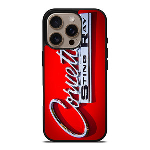 CORVETTE STINGRAY RED EMBLEM iPhone 16 Pro Case Cover