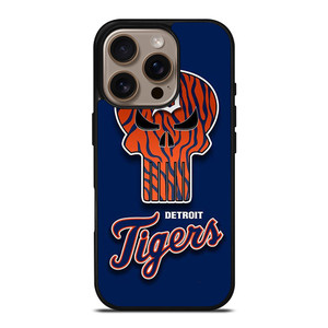 DETROIT TIGERS SKULL LOGO iPhone 16 Pro Case Cover
