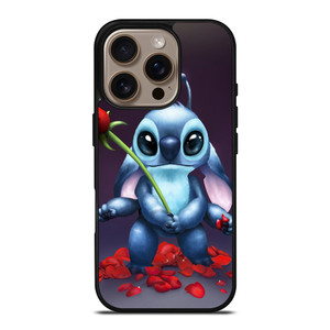 DISNEY STITCH AND ROSE FLOWER iPhone 16 Pro Case Cover DISNEY STITCH AND ROSE FLOWER iPhone 16 Pro Case Cover
