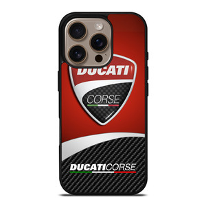 DUCATI CORSE LOGO CARBON iPhone 16 Pro Case Cover DUCATI CORSE LOGO CARBON iPhone 16 Pro Case Cover