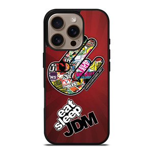 EAT SLEEP JDM LOGO iPhone 16 Pro Case Cover