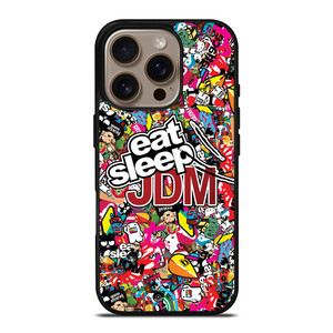 EAT SLEEP JDM STICKERS iPhone 16 Pro Case Cover