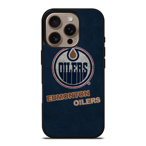 EDMONTON OILERS LOGO BLUE SUEDE iPhone 16 Pro Case Cover