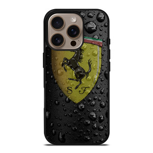 FERRARI DROP WATER BLACK iPhone 16 Pro Case Cover FERRARI DROP WATER BLACK iPhone 16 Pro Case Cover