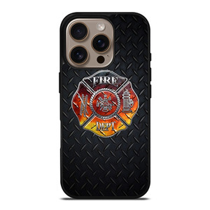 FIREFIGHTER FIREMAN METAL LOGO iPhone 16 Pro Case Cover
