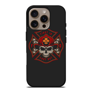 FIREFIGHTER FIREMAN SKULL LOGO iPhone 16 Pro Case Cover