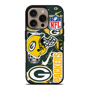 GREEN BAY PACKERS NFL STICKER BOMB iPhone 16 Pro Case Cover