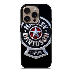 HARLEY DAVIDSON USA METAL EMBLEM iPhone 16 Pro Case Cover